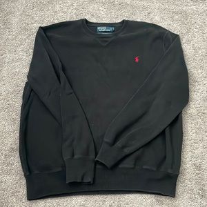 Polo Ralph Lauren Men’s Black Sweater Pullover XL 100% Cotton